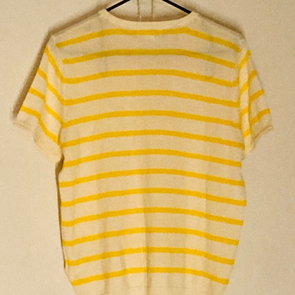 H&M stripe short sleeve sweater sz M - Picture 7 of 8